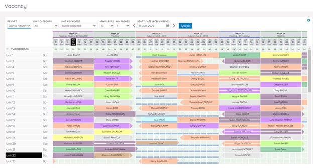 Viewpoint timeshare software – housekeeping